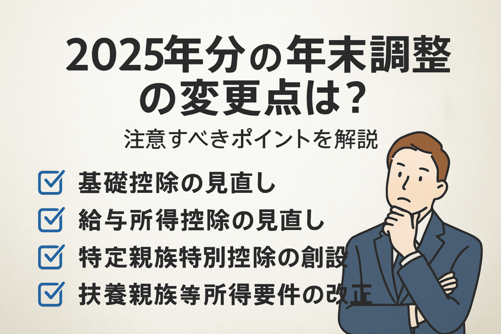2025年分の年末調整の変更点は？